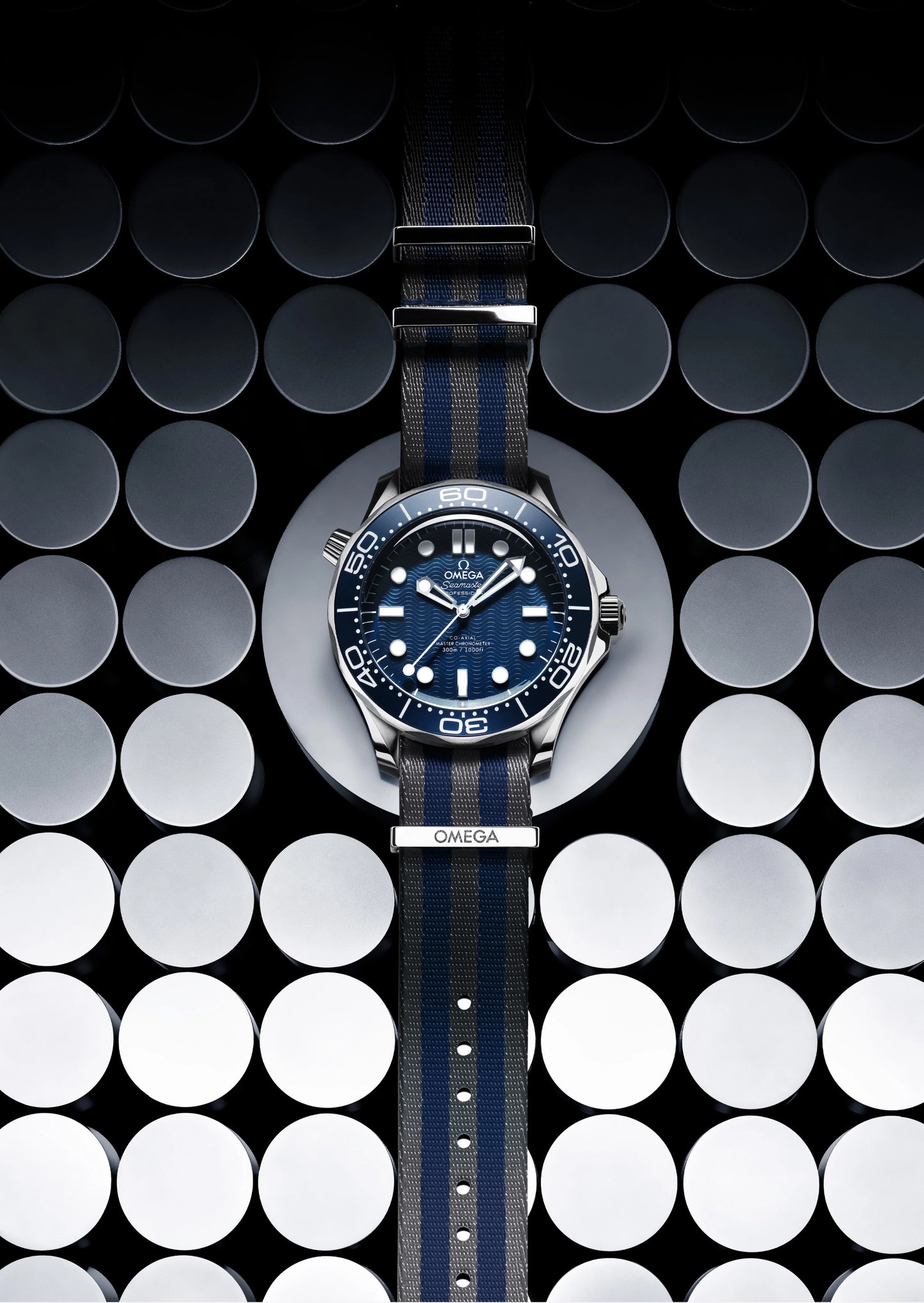 Grey & Blue NATO Watch Strap - 20mm