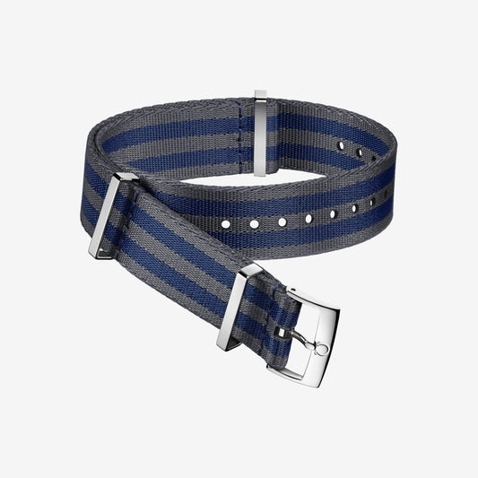 Grey & Blue NATO Watch Strap - 20mm