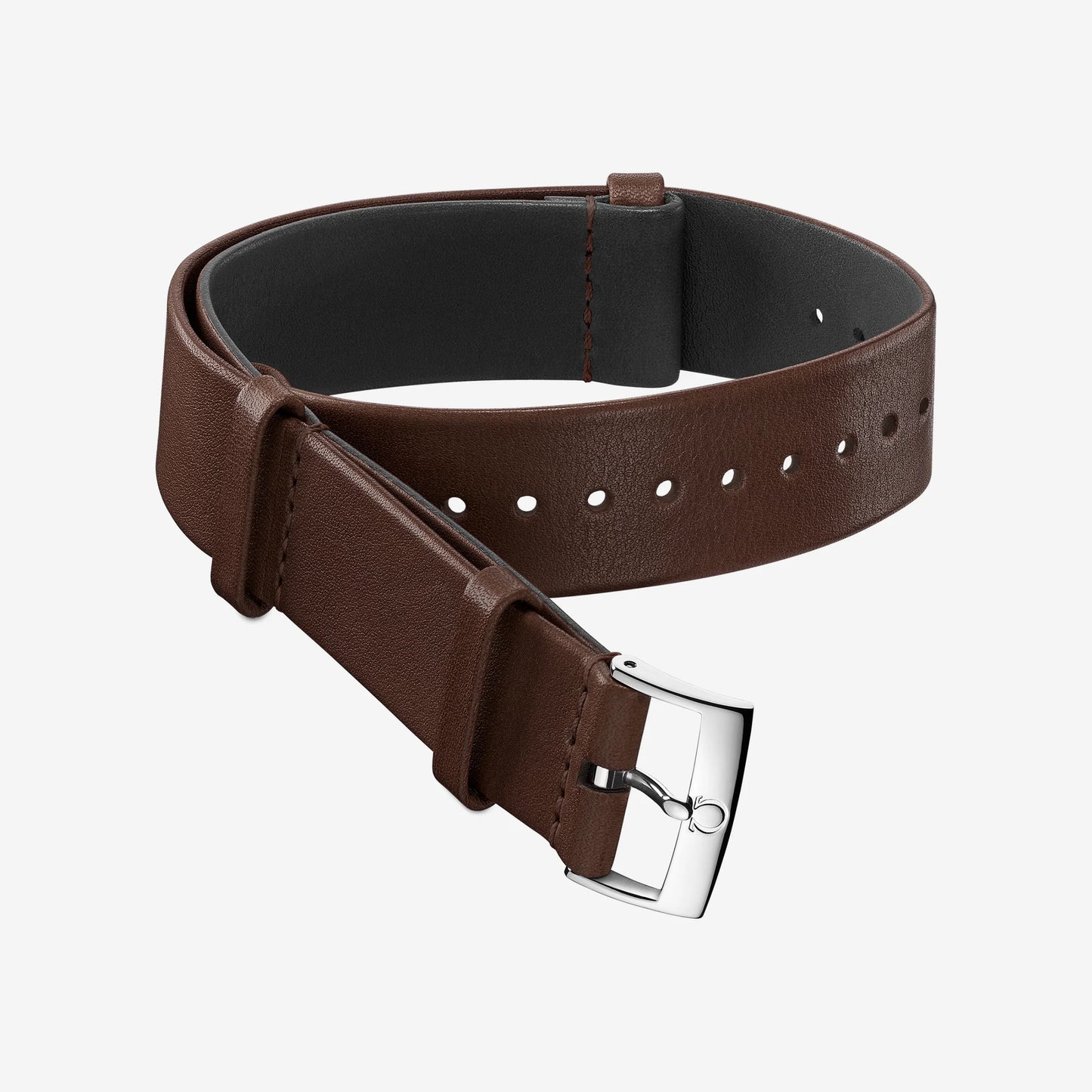 Brown Leather NATO Watch Strap - 20mm